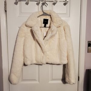 Forever 21 cropped faux fur coat